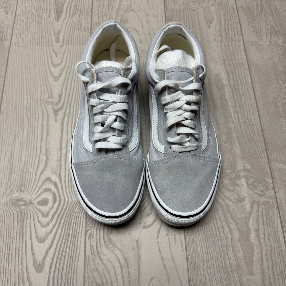 Vans Old Skool Gray White Suede Canvas Sneakers Men 8 Women 9.5 Skate Shoes